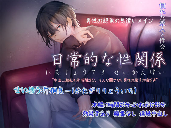 日常的な性関係 音声 〜中出し連続34回1時間28分 そんな聞かない男性の絶頂の喘ぎ声〜